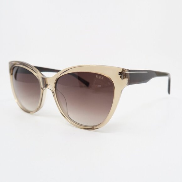 Tumi STU001 072M 54mm Brown Transparent/Brown Gradient Women\'s New Sunglasses. main image 9